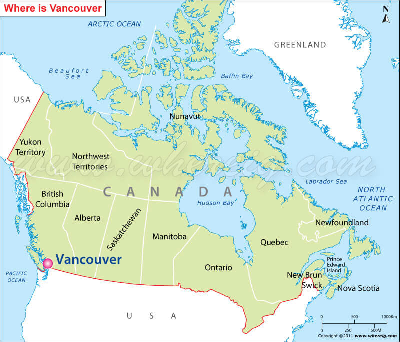 vi tri thanh pho Vancouver